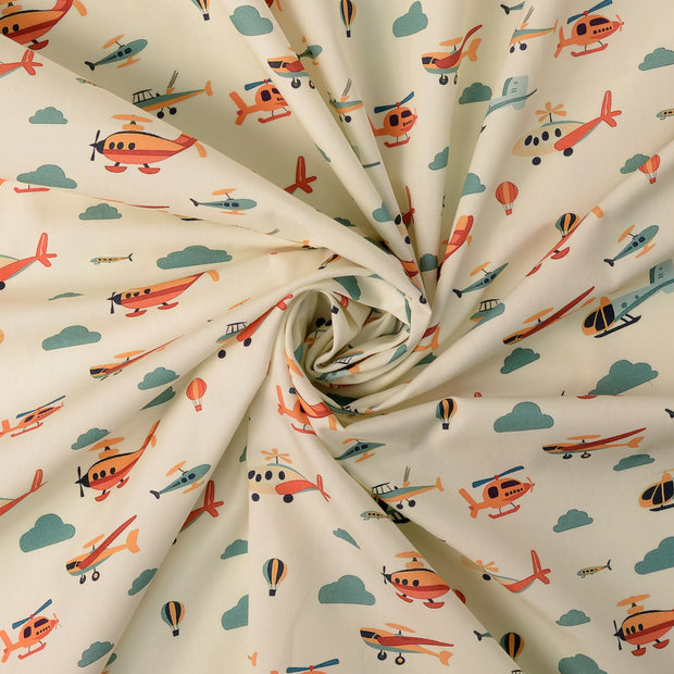 Cotton Poplin fabric Off White 
