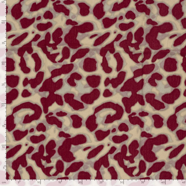 Satin fabric Abstract Bordeaux