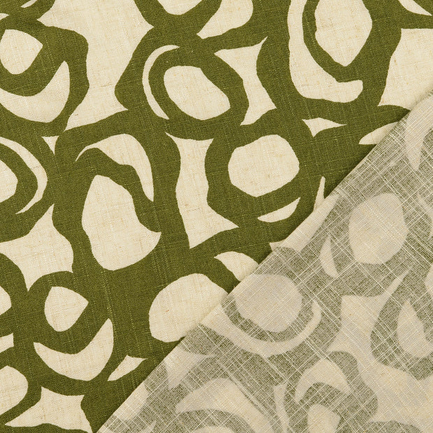  fabric Olive Green printed 