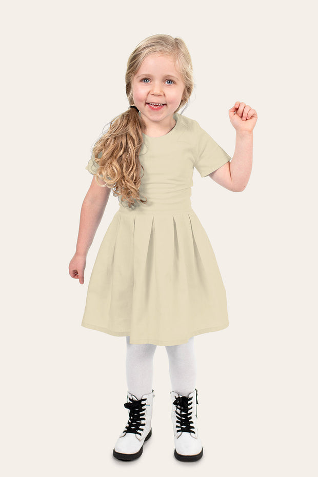 Viscose Poplin fabrik Uni Beige