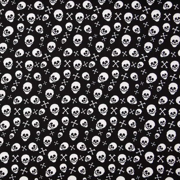  tela Calaveras Negro