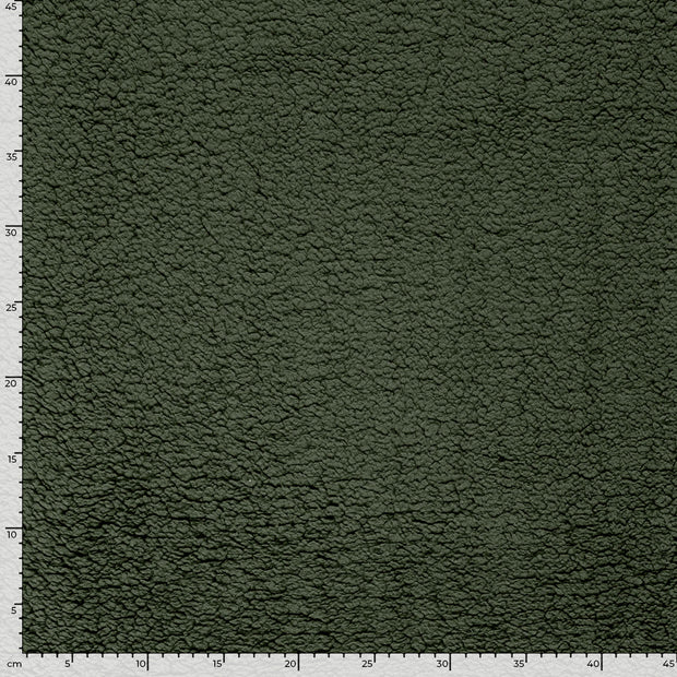 Fake Fur fabric Unicolour Khaki Green