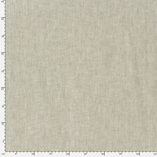 Chambré fabric Stripes Khaki Green