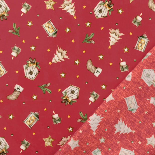Cotton Poplin fabric Red 