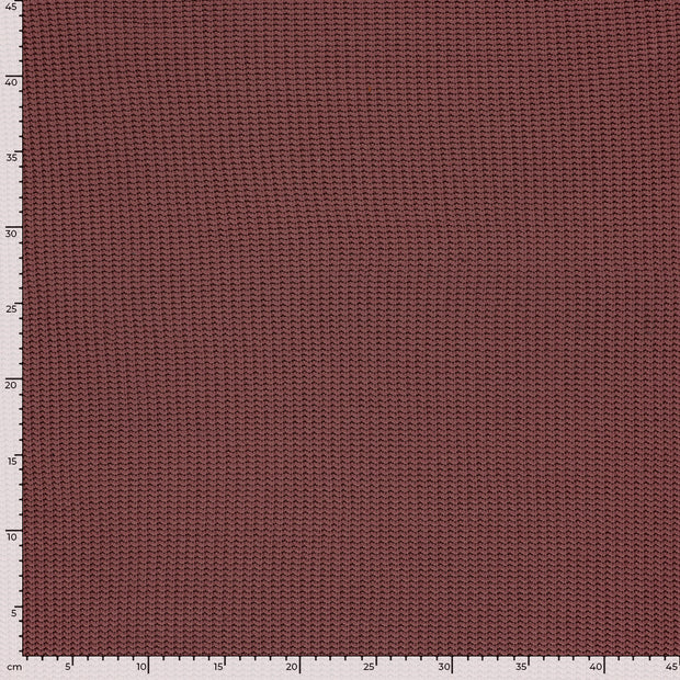 Heavy Knit tissu Torsade Vieux rose