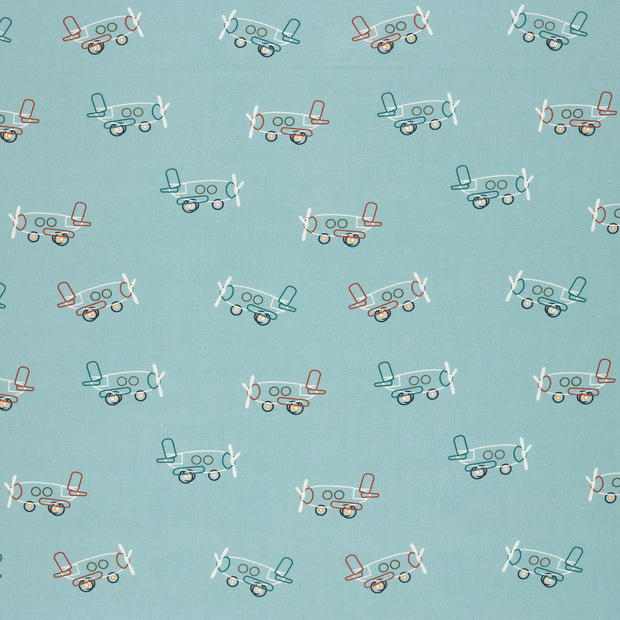 Cotton Poplin fabric Baby Blue matte 