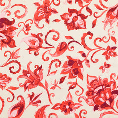 imprimé fleurs Rouge
