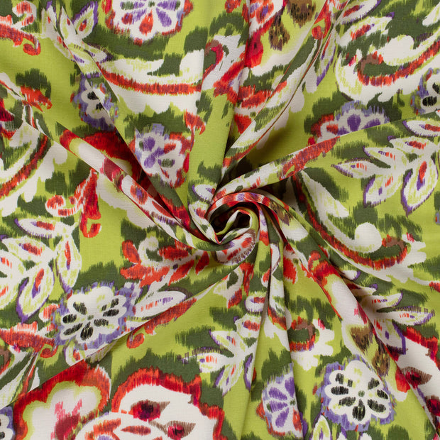 Polyester Bubble fabric Lime Green 