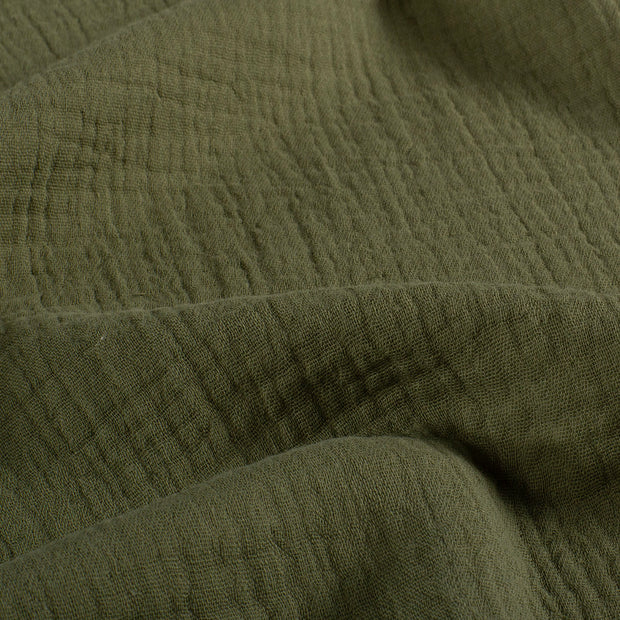 Muslin fabric Unicolour Forest Green