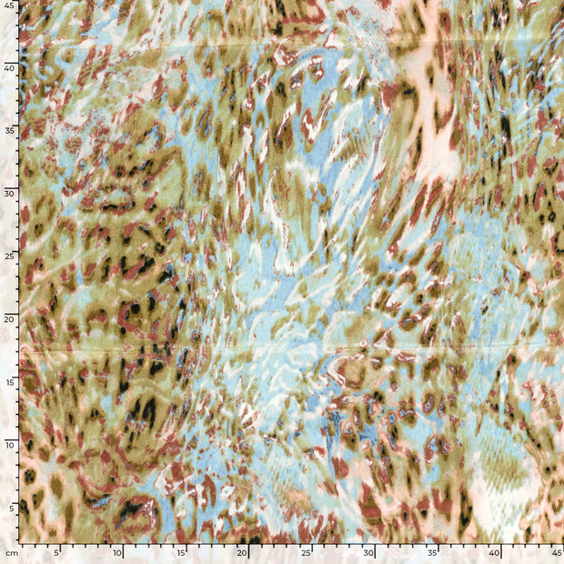 Satin Velvet fabric Abstract Brown Taupe