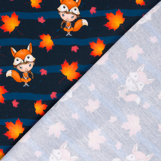 French Terry fabric Flowers digital printed 