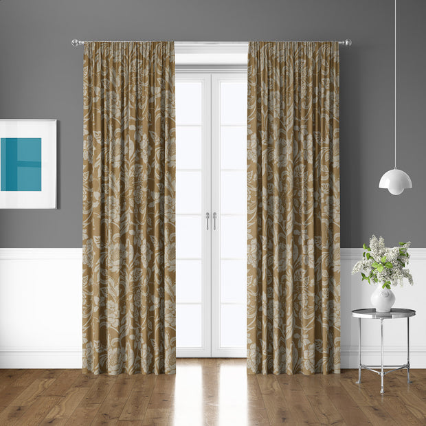Linen Look fabric Camel matte 