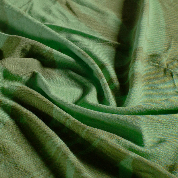 Viscosa Jersey tela Abstracto Verde oliva