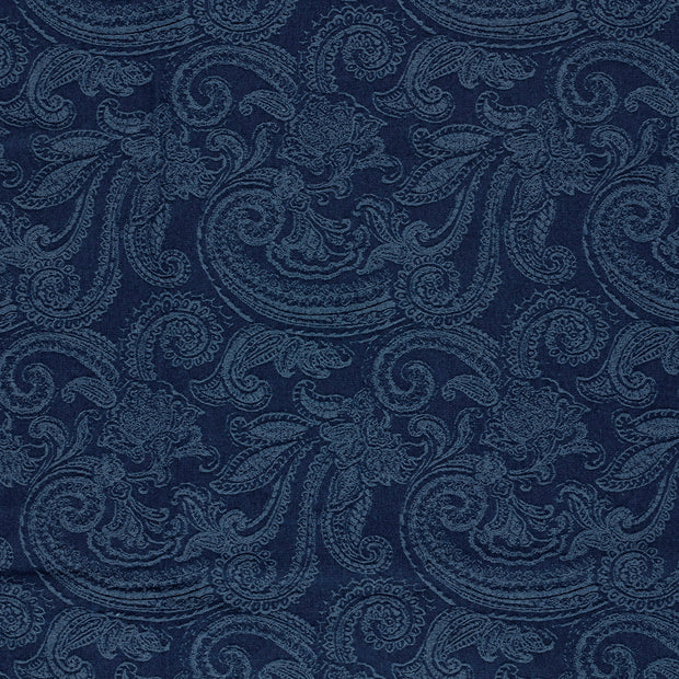 Jacquard fabrik Jeansblau 