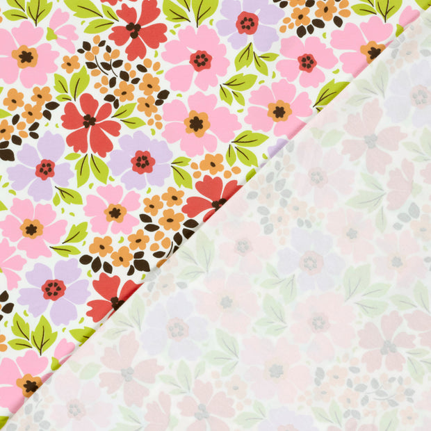 Jersey fabric Flowers printed 