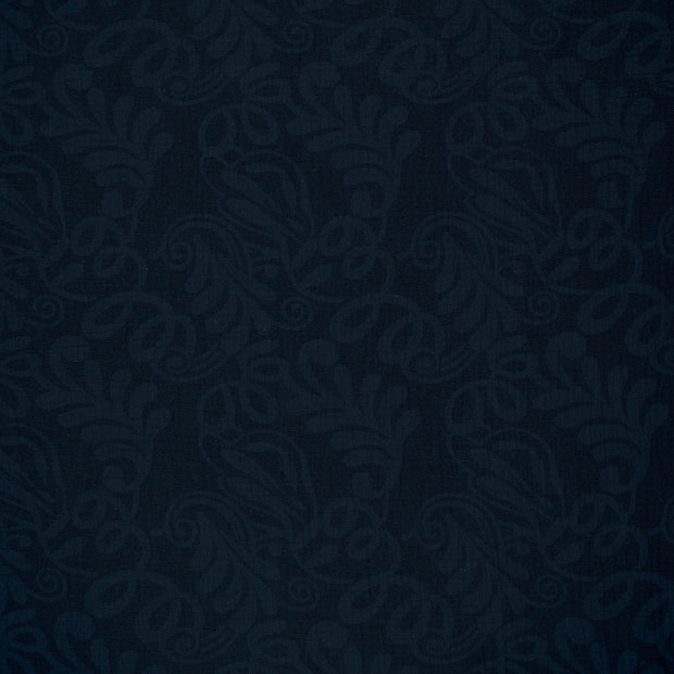 Woven Cotton Linen fabric Navy matte 