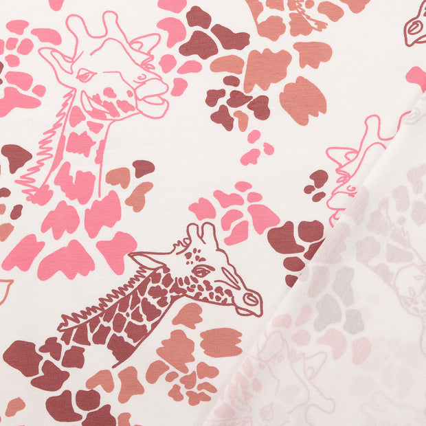 Jersey fabric Pink printed 