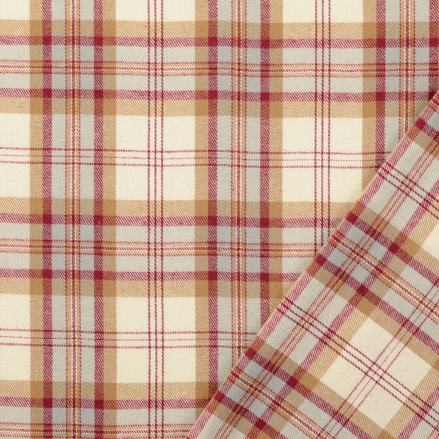 Flannel fabric Bordeaux brushed 