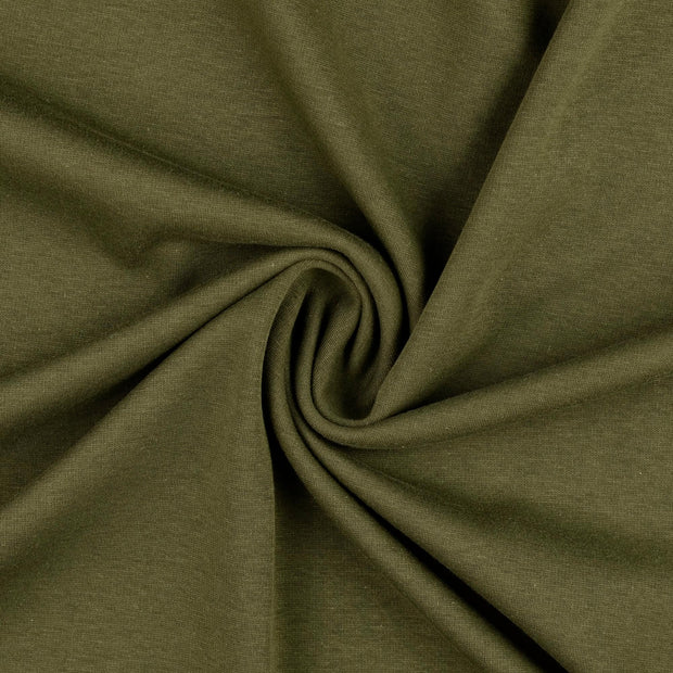 Alphen Fleece fabric Olive Green brushed 