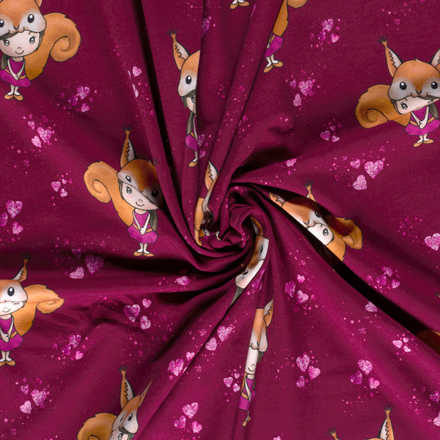 French Terry fabric brushed and digital printed 