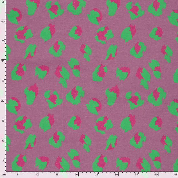 Jersey fabric Panther Fuchsia