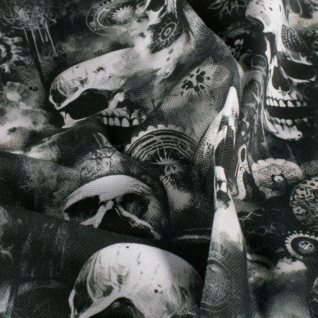Panama fabric Skulls Black