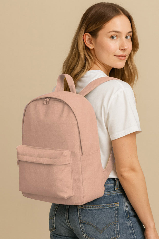 Canvas fabric Unicolour Pink