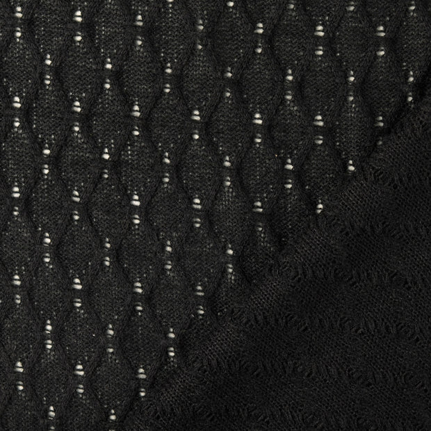 Woven Polyester fabric Black yarn dyed 
