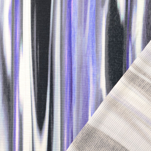 Plissé fabric Cobalt digital printed 