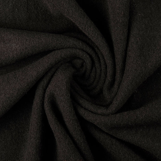 Wool Boucle fabric Black 