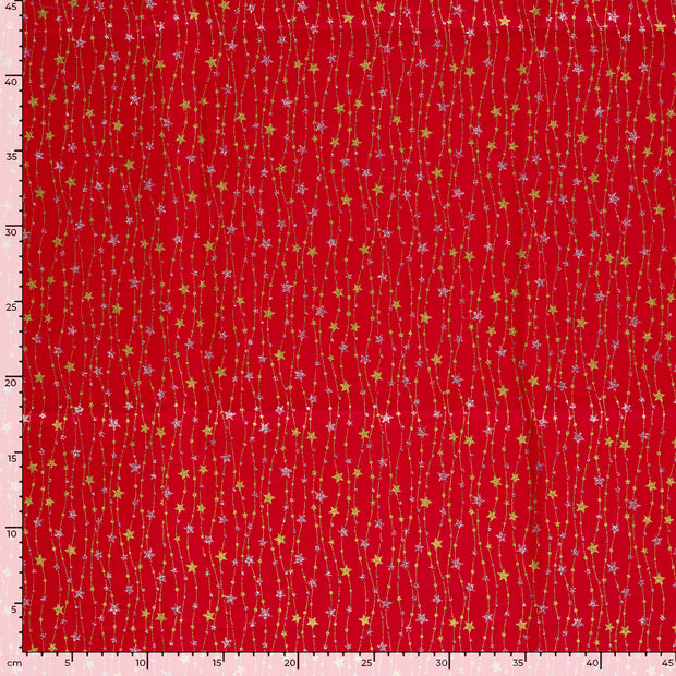  fabric Stars Red
