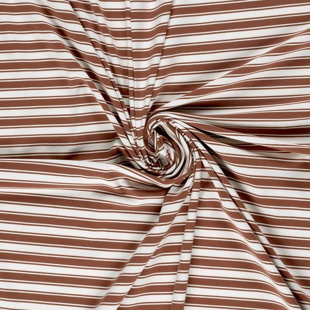 Jersey tissu Vieux rose imprimé 
