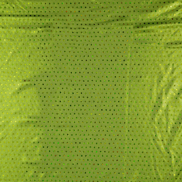 Polyester Jersey fabric Dots Apple Green