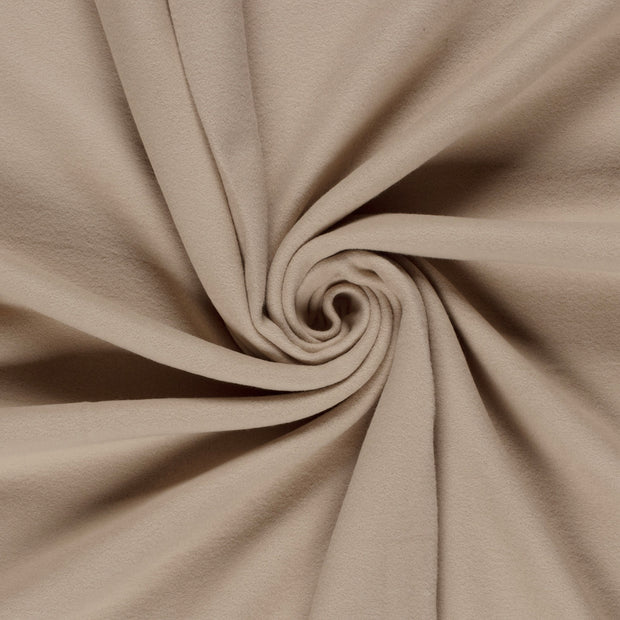 Cotton Fleece fabric Beige brushed 
