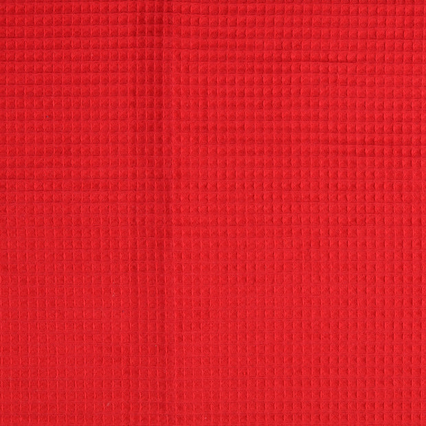Waffle piqué fabric Unicolour Red