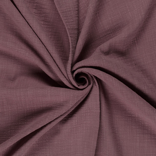 Muslin fabric Mauve slub 
