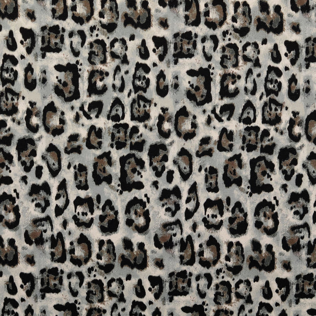 Cotton Jersey fabric Animals Grey