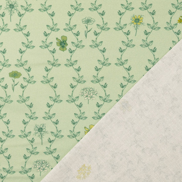 Cretonne fabric Dark Mint digital printed 