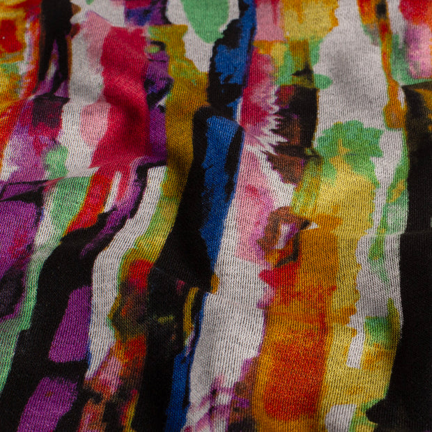 Poly Viscose Jersey fabrik Abstrakt Ocker