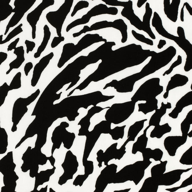Bamboo Poplin fabric Abstract Off White