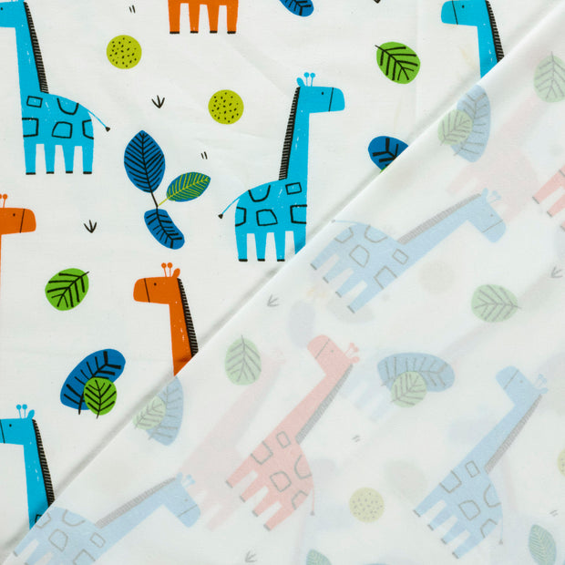 Jersey fabric Giraffes printed 