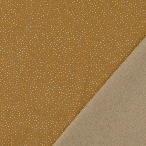 Cotton Poplin fabric Beige printed 