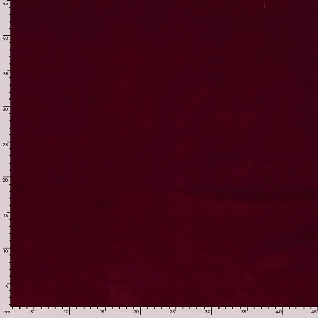 Velours tissu Unicolore Bordeaux