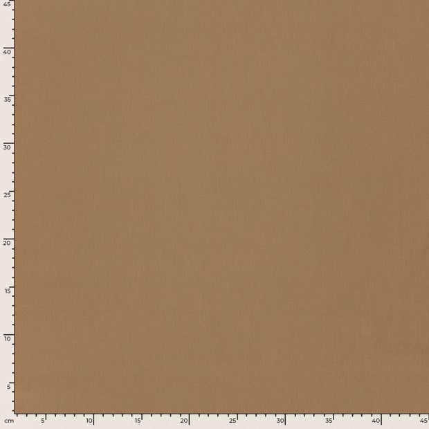 Cotton Poplin GOTS organic fabric Unicolour Camel