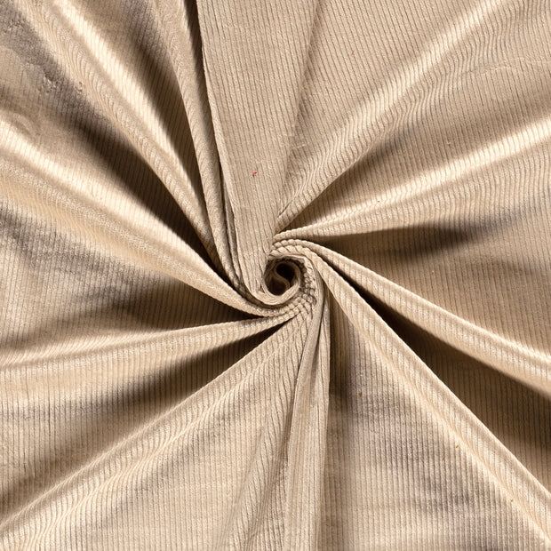 Jumbo Cord Stretch 6w fabric Beige 