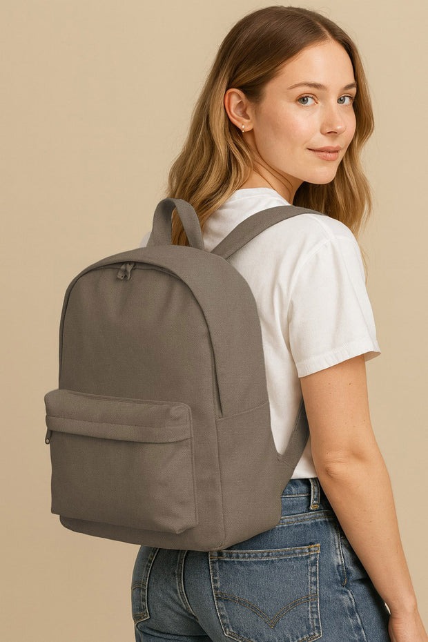Canvas fabrik Uni Taupe Grau