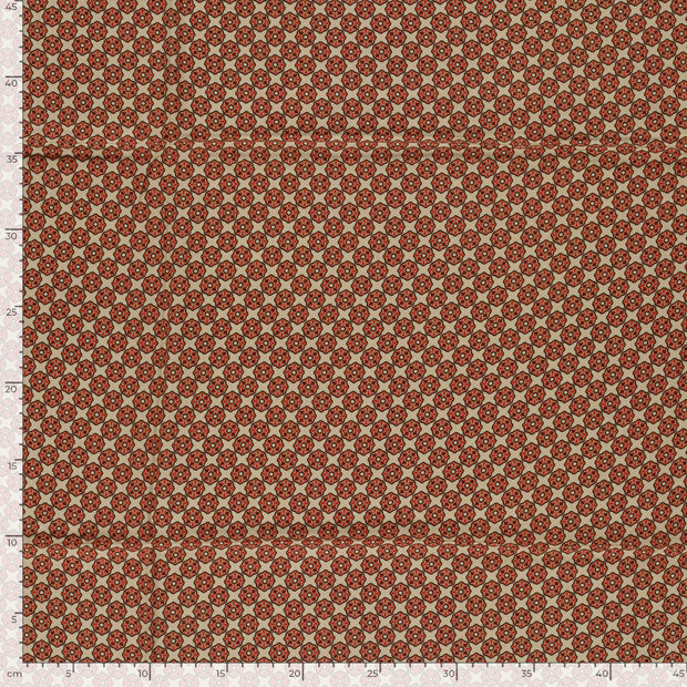 Viscose Satin tissu Abstrait Rouge Bordeaux