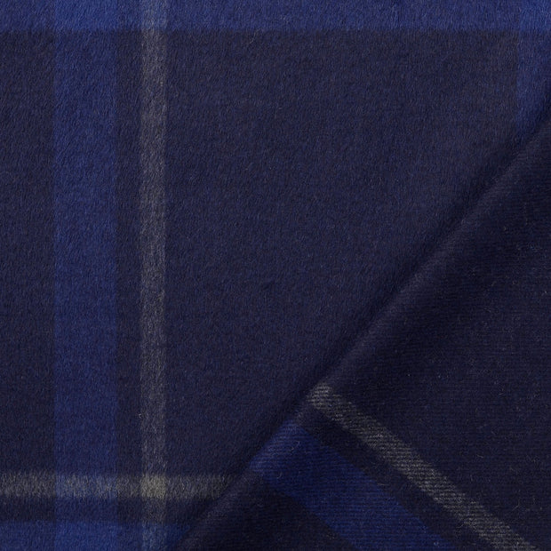 Wool Boucle fabric Navy yarn dyed 