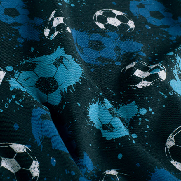 Jersey fabric Balls Navy