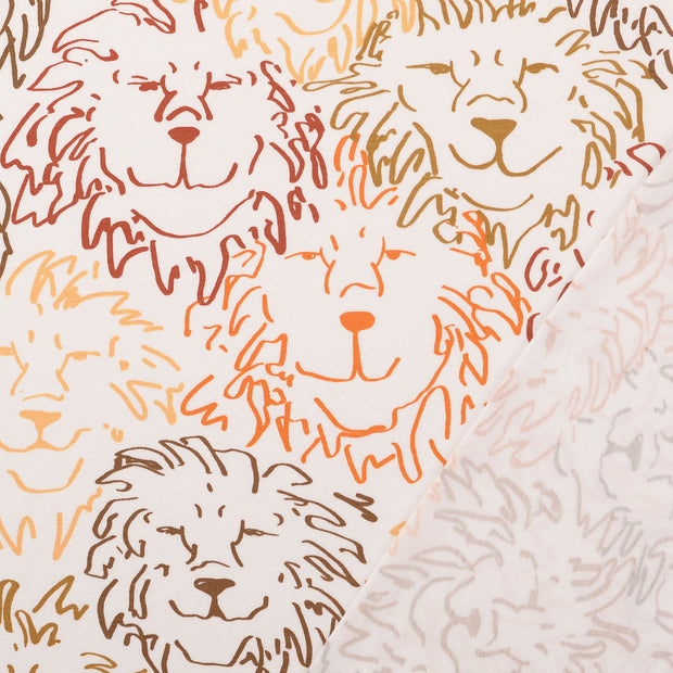 Jersey fabric Brique printed 